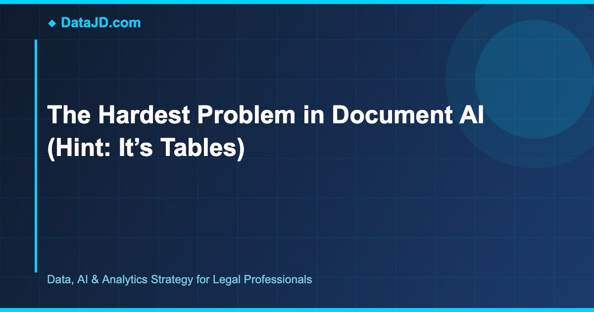 The Hardest Problem in Document AI (Hint: It’s Tables)