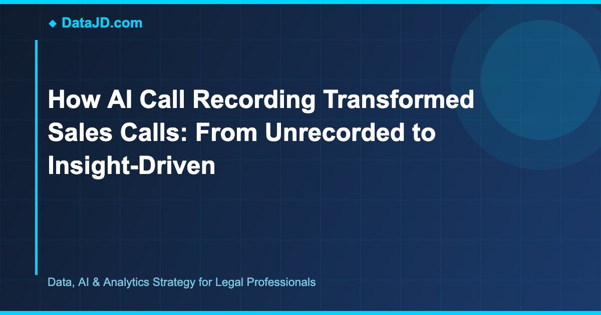 How AI Call Recording Transformed Sales Calls: From Unrecorded to Insight-Driven