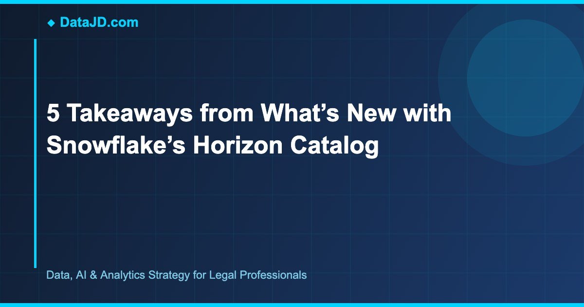 5 Takeaways from What’s New with Snowflake’s Horizon Catalog