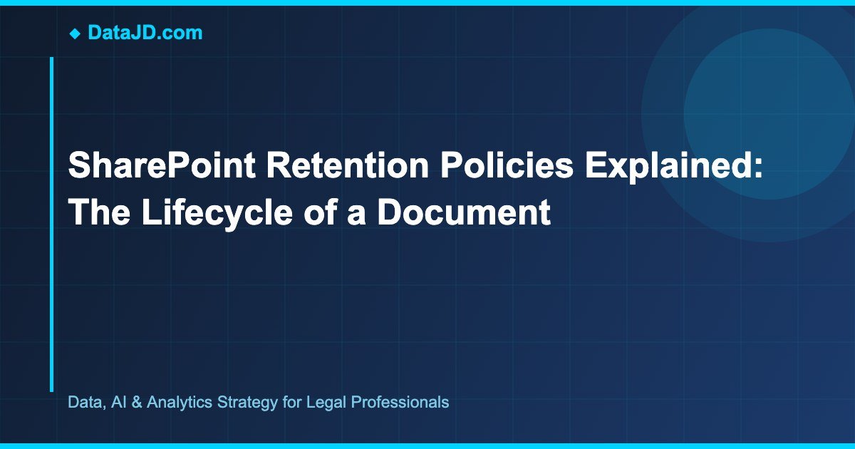 SharePoint Retention Policies Explained: The Lifecycle of a Document